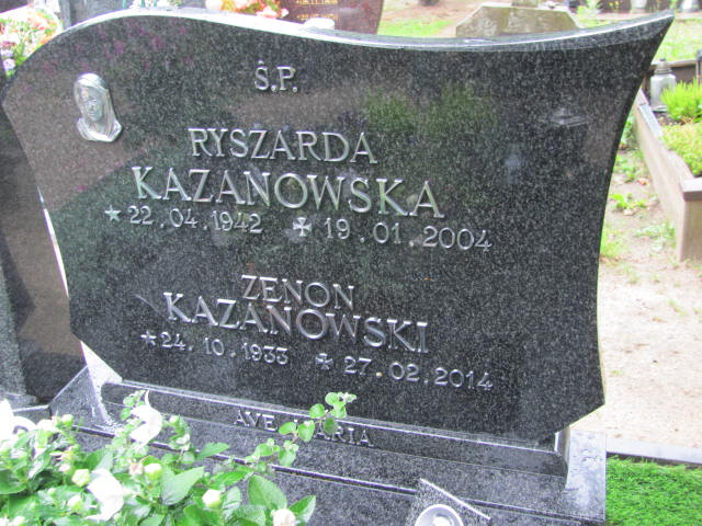 Ryszarda Kazanowska 1942 Przybiernów - Grobonet - Wyszukiwarka osób pochowanych