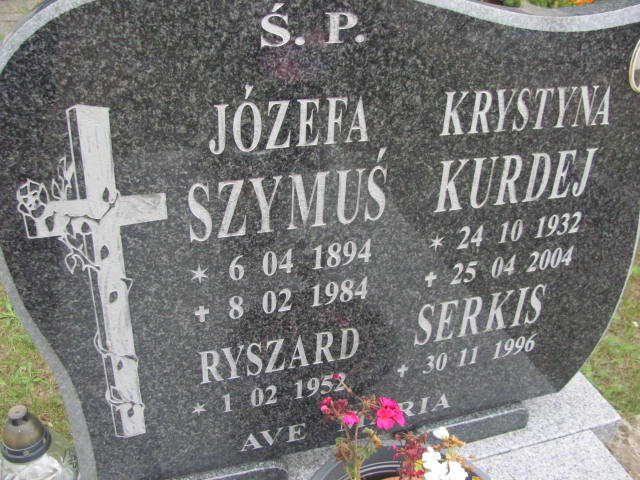 Józefa Szymuś 1894 Przybiernów - Grobonet - Wyszukiwarka osób pochowanych