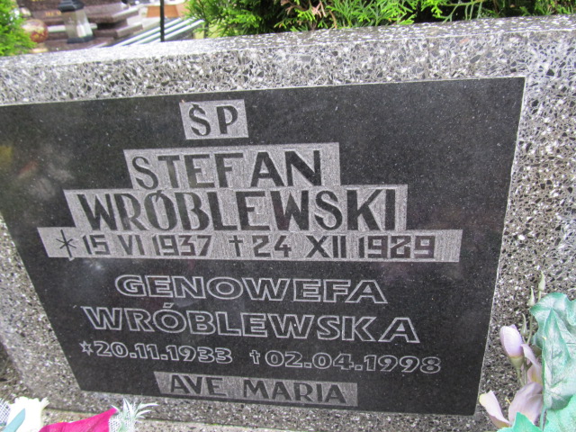 Stefan Wróblewski 1937 Przybiernów - Grobonet - Wyszukiwarka osób pochowanych